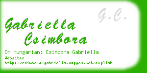 gabriella csimbora business card